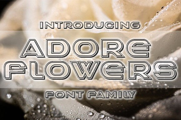 Adore Flowers Font: A Stylish Display Typeface for Small Business Branding