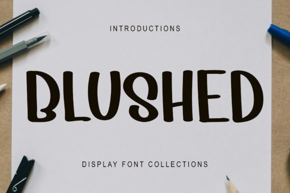 Blushed Font: A Playful Display Typeface for Cheerful Campaigns