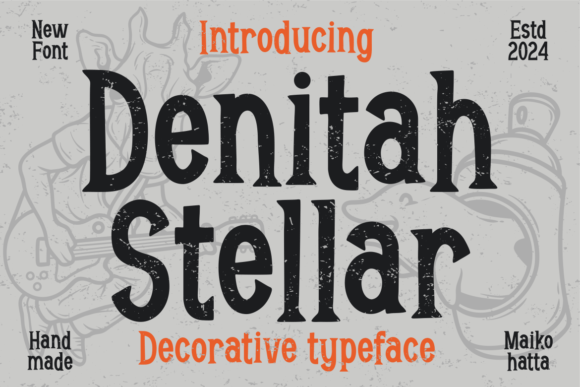 Denitah Stellar: A Vibrant Display Typeface for Handmade Creators