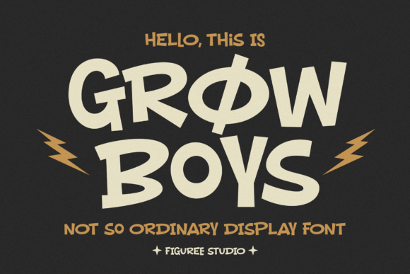 Grow Boys: A Playful Display Font for Handmade Labels & Printables