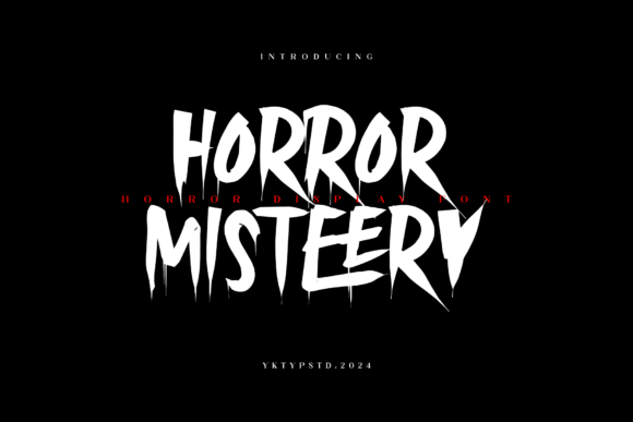 Horror Misteery: A Spine-Chilling Display Typeface for Bold Digital Branding