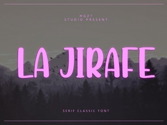 La Jirafe: A Display Font with Gentle Height and Quiet Charm