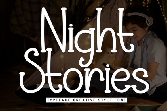 Night Stories: A Handmade Display Font for Cozy, Magical Branding