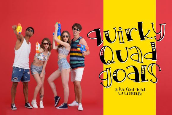 Quirky Quad Goals: A Display Font That Makes Your Campaigns Instantly Recognizable