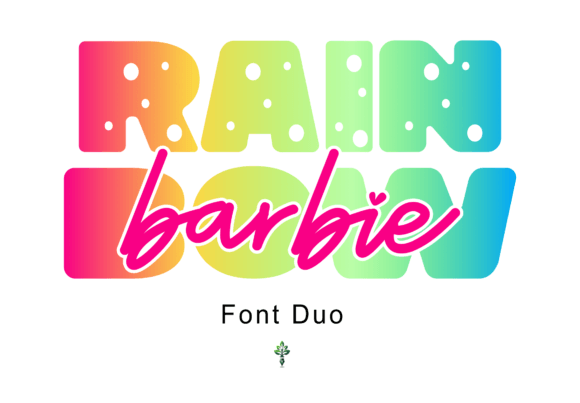 Rainbow Barbie Font: A Playful Display Typeface for Handmade Brands