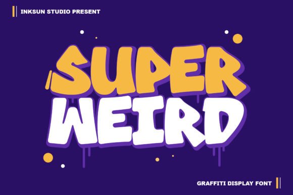 Super Weird Font: Bold Graffiti Display for Handmade Labels & SVG Designs